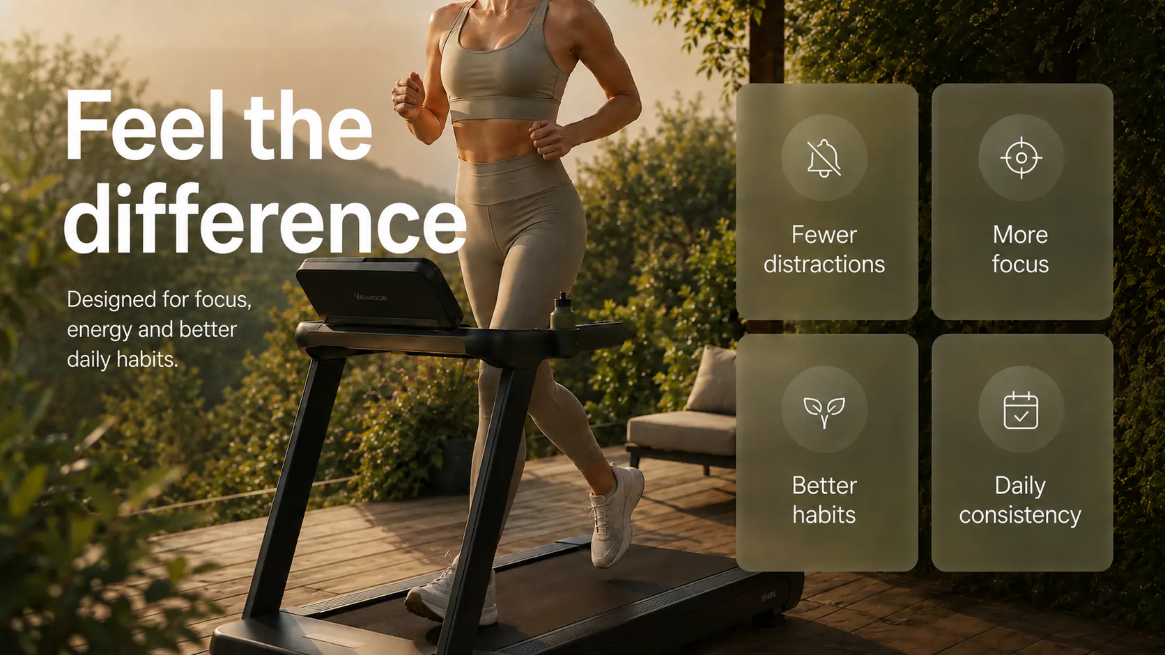 Made for focus, energy and better everyday habits. Fewer distractions. Deeper focus. Better habits. Daily consistency.